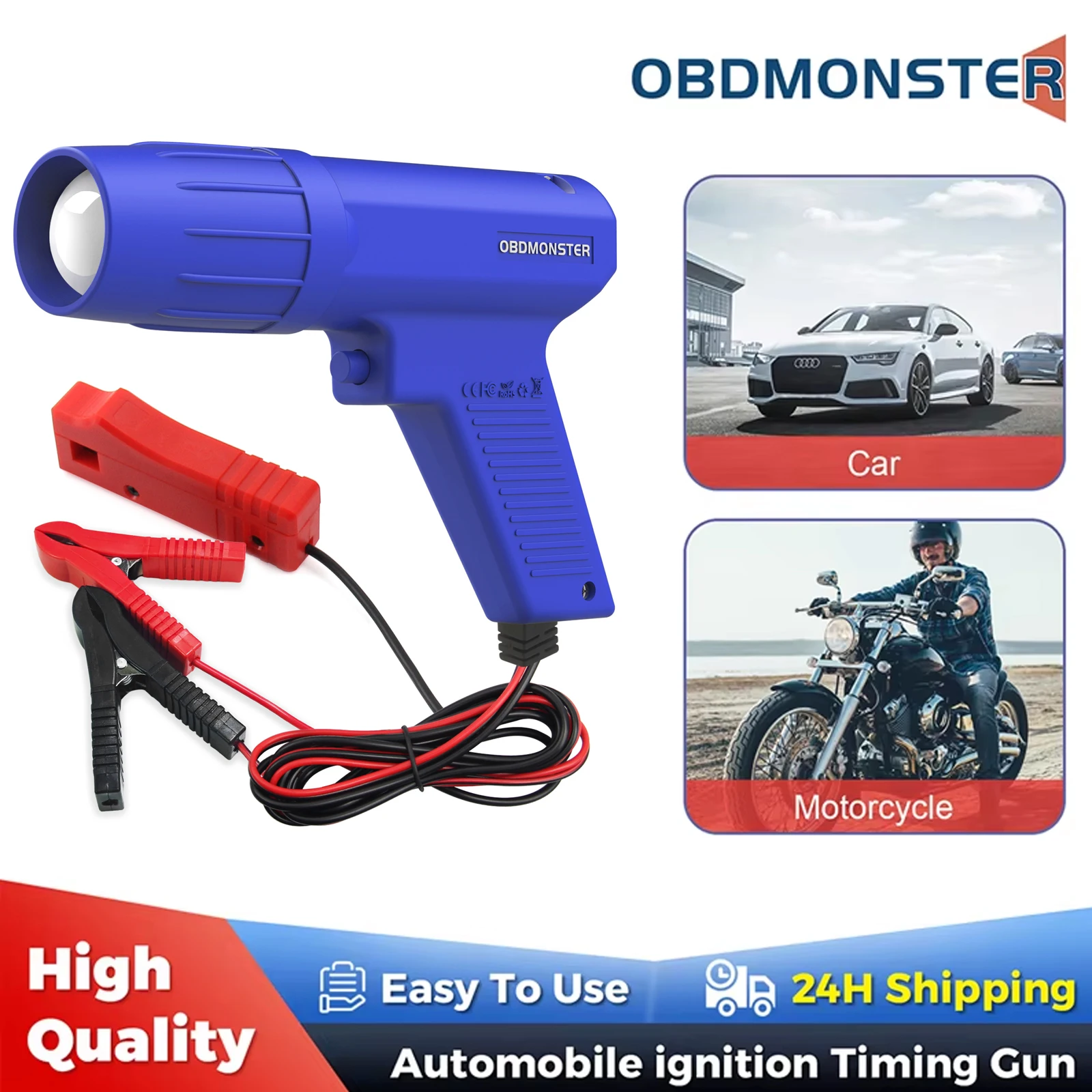 

12V Inductive Ignition Timing Gun Ignition Timing Induction Strobe Light For Automotive Marine Motorcycle Repair Tools
