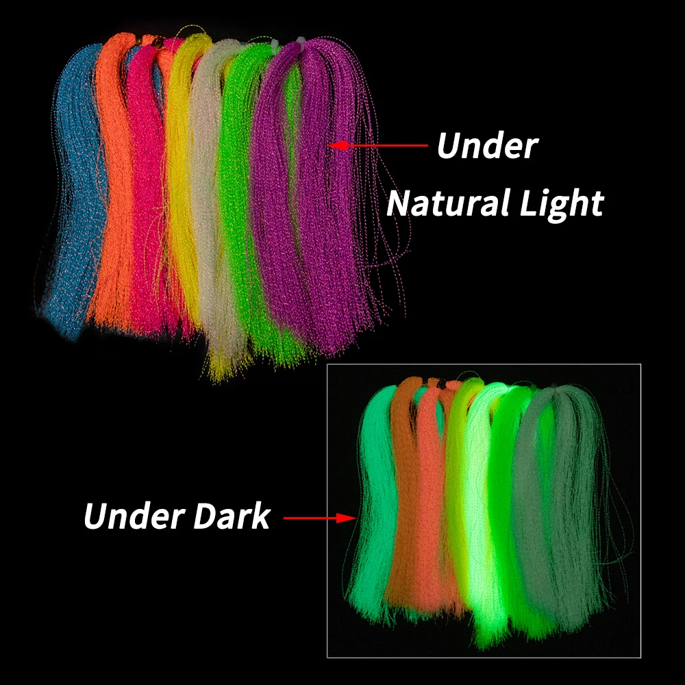 Elllv مضيئة المجسم فلاشابو الملونة البحر القفز إغراء صنع المواد يطير الصيد ربط كريستال فلاش بهرج