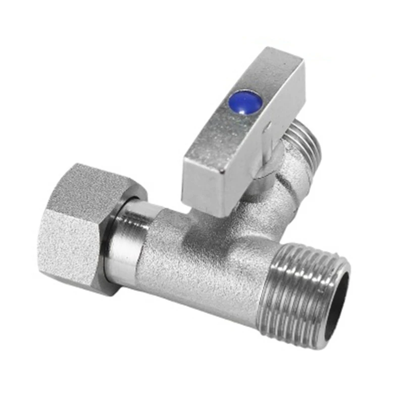 652F Multipurpose T Connector Valves Metal Stop Valves for Toilet & Dishwasher Use