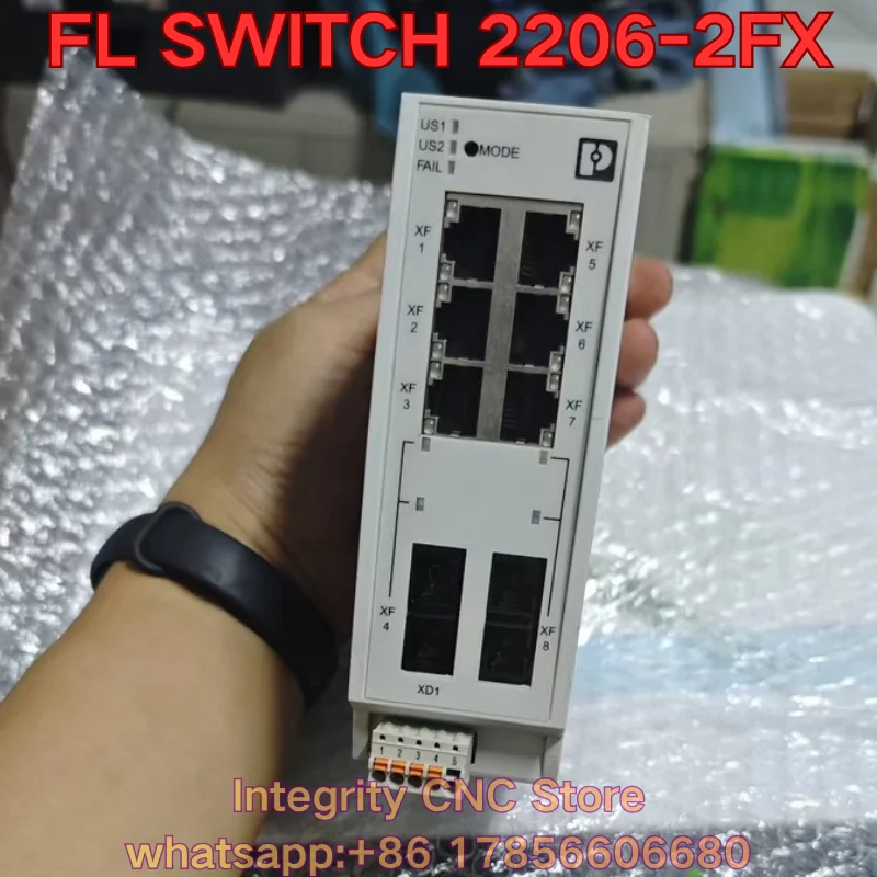 Second-hand FL SWITCH 2206-2FX industrial switch function test is normal 2702330