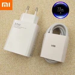 Original Xiaomi 33W Turbo Charger Fast Charge US Adapter For Mi 10T 10S Poco X5 X3 M5S F3 Redmi Note 13 12 Pad Pro EU Cargador