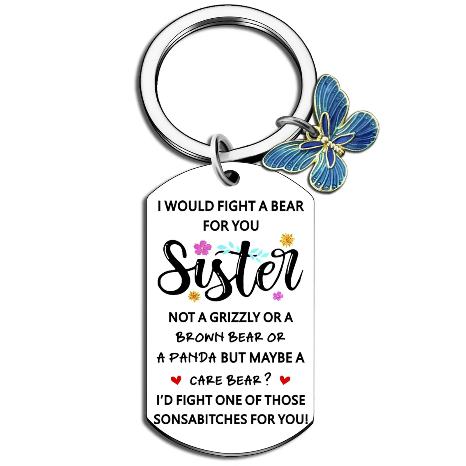 

Funny Sister Birthday Gift Ideas From Sisters Brother Big Sister Gifts From Little Sister Cute Keychain