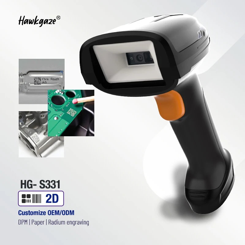 Laser High Speed Portable 2d Barcode Scanner Portable Wireless Qr Code Industrial Barcode Scanner Wireless Bar Code Reader