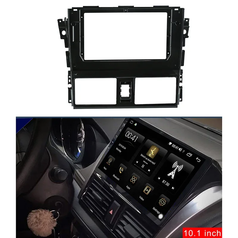 Car Radio Fascia For Toyota Vios/Yaris 2013 2014 2015 2016 Auto Stereo Install Dash Panel Mounting Bezel Faceplate