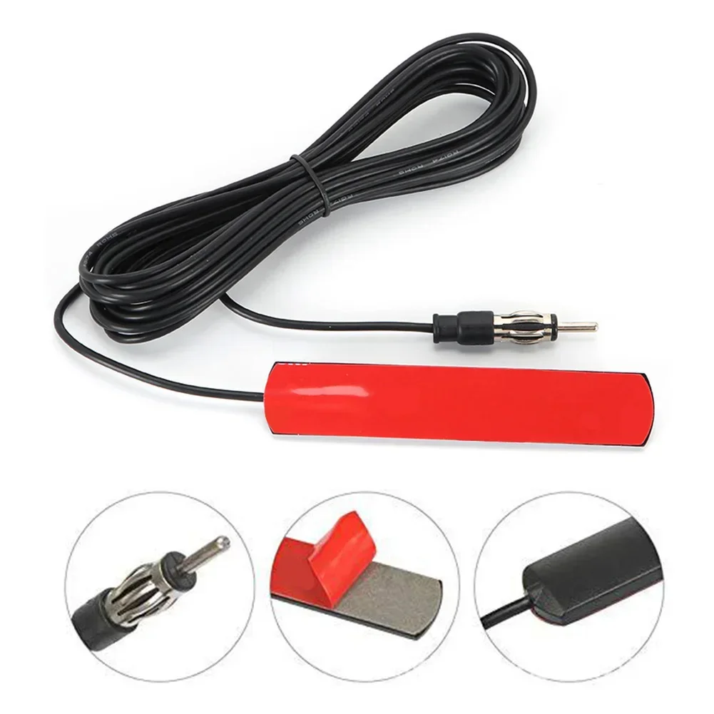 DC 5-12V Car Interior Hidden Amplified Antenna 85-860Mhz Car Electronic Radio Antenna Car Radio Patch Aerial for Truck Boat Auto