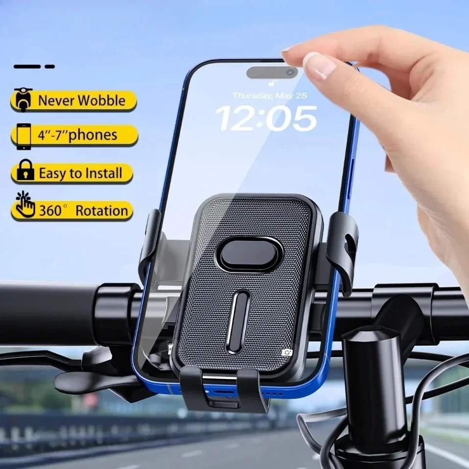 Fahrrad-Handyhalterung Lenkerhalterung Motorrad-Handyhalterung für iPhone 17 16 15 Pro Max 14 13 12 Plus Samsung S26 S25 S24 Ultra S23