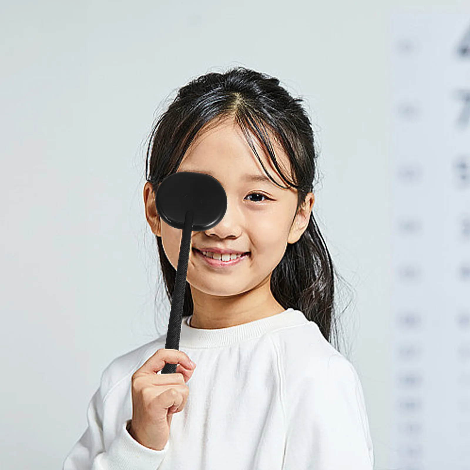 Fotografia 3: 8 peças Oclusor Ocular Manual Preto de Plástico para Oftalmologistas, Ortoptistas, Ferramenta para Exame de Visão em Optometria e Terapia