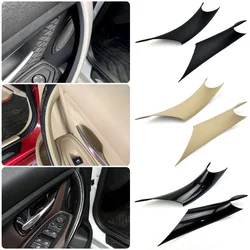 Black beige carbon fiber door handle inner pull protective cover suitable For BMW 3 series F30 F31 F32 F33 F34 F36  2012-2018
