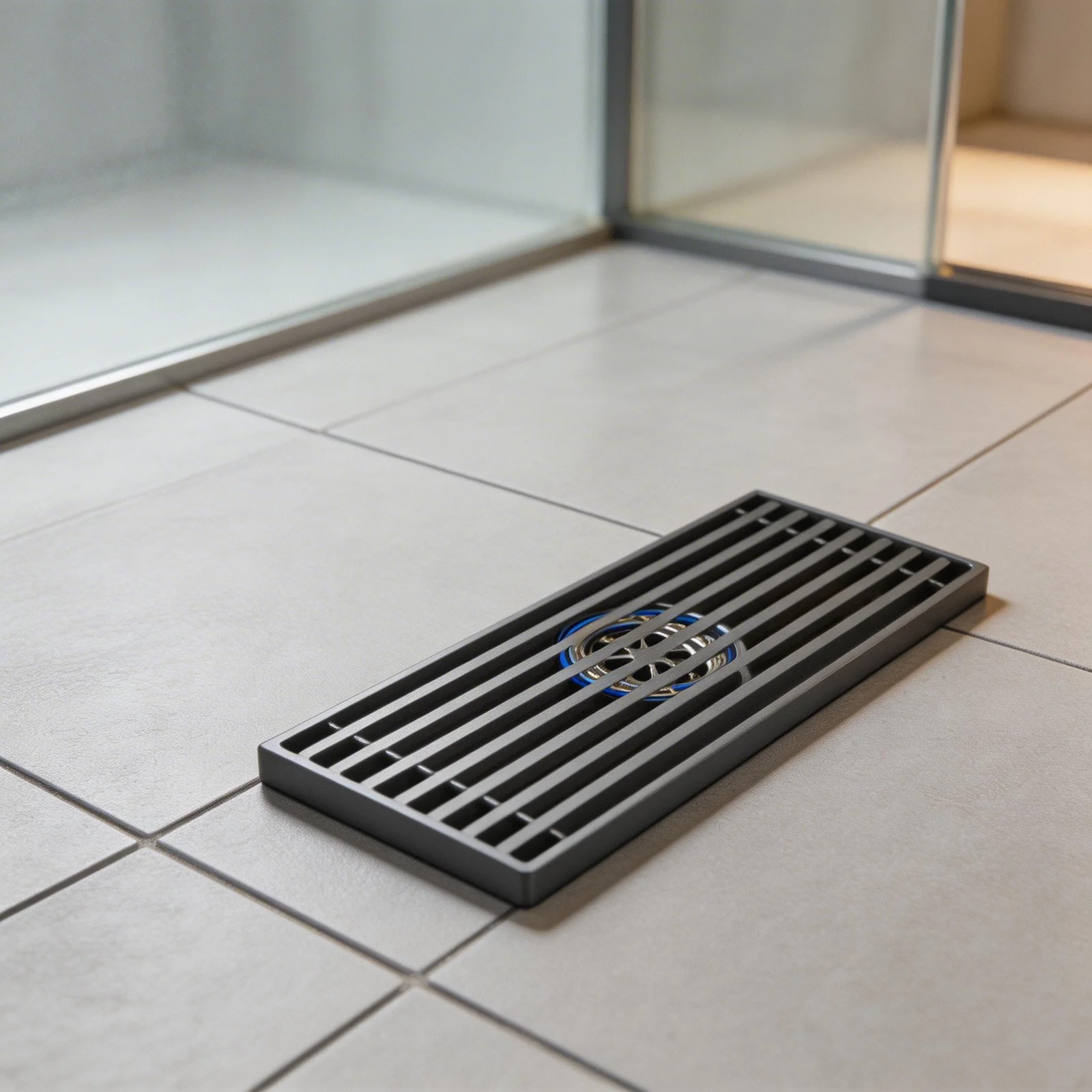 Long Floor Drain 304 Stainless Steel with Efficient Drainage and Isolation Features Compatible with Most Plumbing Pipes