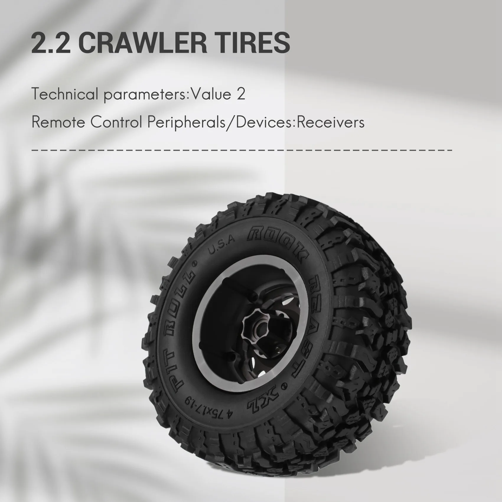 

DELAM-4PCS Metal 2.2 Beadlock Wheel Rim Tires Set For 1/10 RC Crawler Car Traxxas TRX4 TRX6 Axial SCX10 RR10 Parts