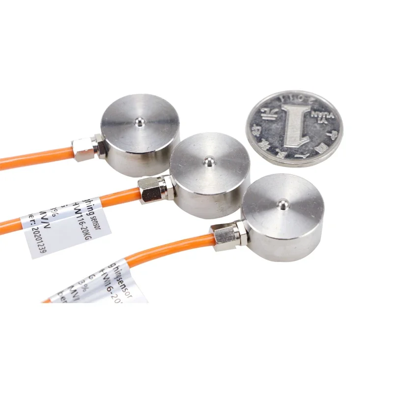 Nuovo sensore di peso a cella di carico in miniatura tipo pulsante da 5 tonnellate per attrezzature