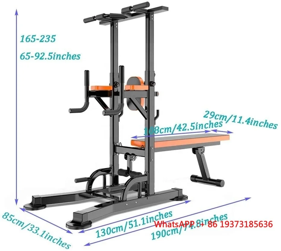 OEM Factory Horizontal Bar Power rack with Weight Bench Dip Station Tower Single Parallel Bar Fitness Equipment Pull Up Bar