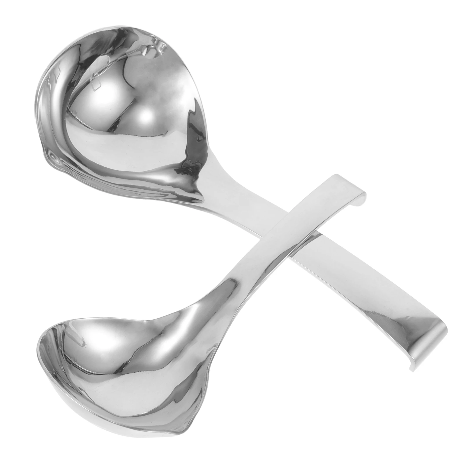 

2Pcs Stainless Steel Buffet Spoons Large Deep Ladles for Food Serving in Kitchens Cafeterias Restaurants Easy to Store Shiny