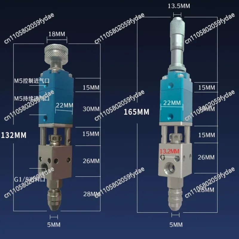 AF-21A/21B Center Pin Micrometer Precision Dispensing Valve Liquid Adjustment, High-Flow Liquid Nozzle