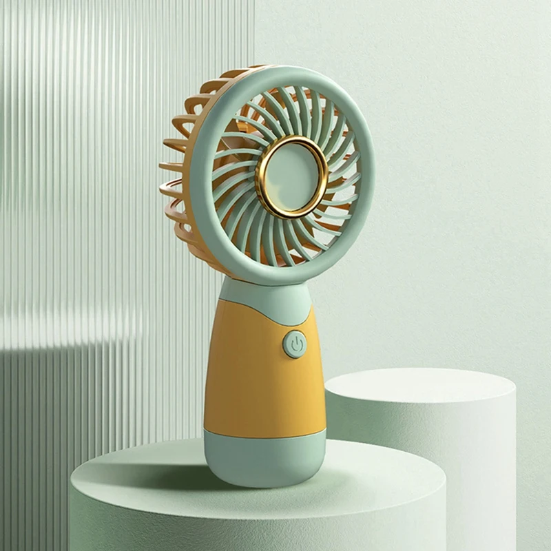 F4S-cРучной вентилятор с рамкой, небольшой вентилятор, ручной карманный мини-вентилятор, портативный USB перезаряжаемый вентилятор, подарок