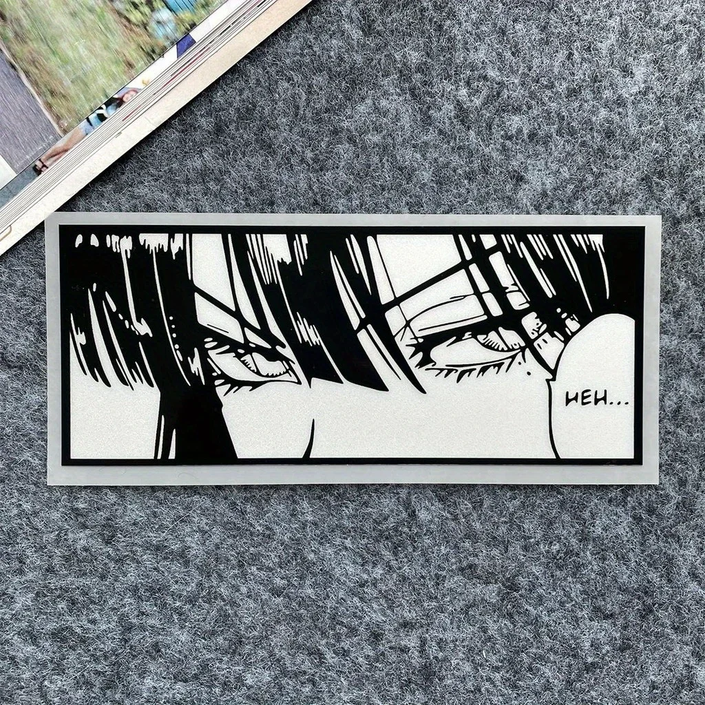 Pacote de adesivos de personagem de anime holográfico, 1 peça, para decoração de estilo de carro de motocicleta, mangá-acessório de decalque temático
