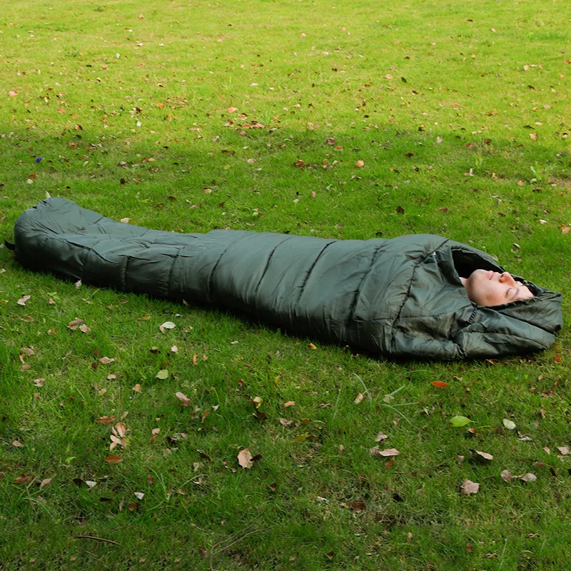 Four Seasons Universal Camping Sleeping Bag Outdoor Travel Camping Thermal Cotton Sleeping Bag Single Heating Leisure