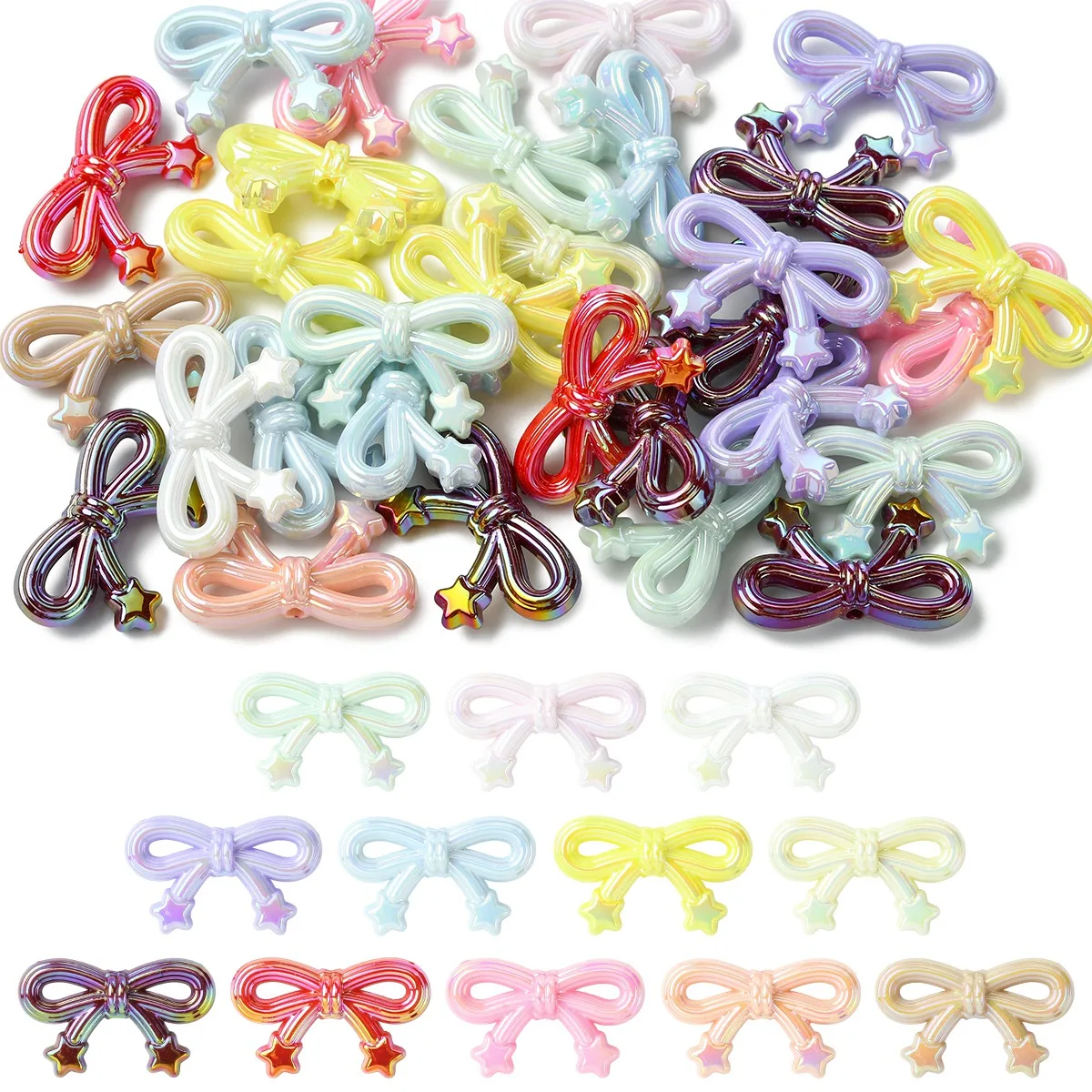 

30 шт., милые непрозрачные акриловые бусины с УФ-покрытием, декоративные свободные бусины для DIY ювелирных изделий, браслета, ожерелья, принадлежности для рукоделия