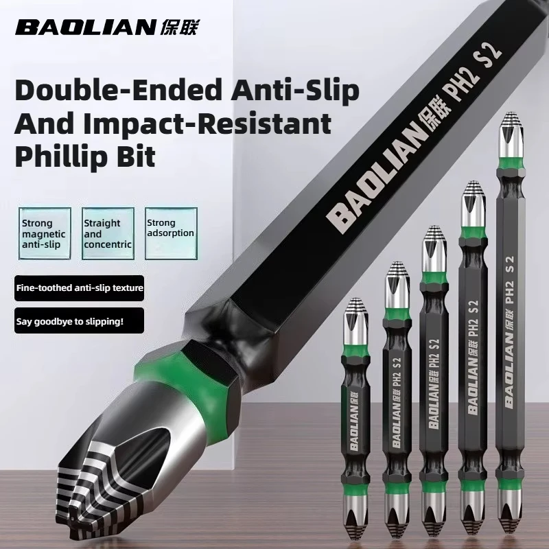 Magnetic Hex Bit Set for Phillips Screws Shock Resistant Non Slip Textured Head for Improved Screw Control and Faster Work Flow