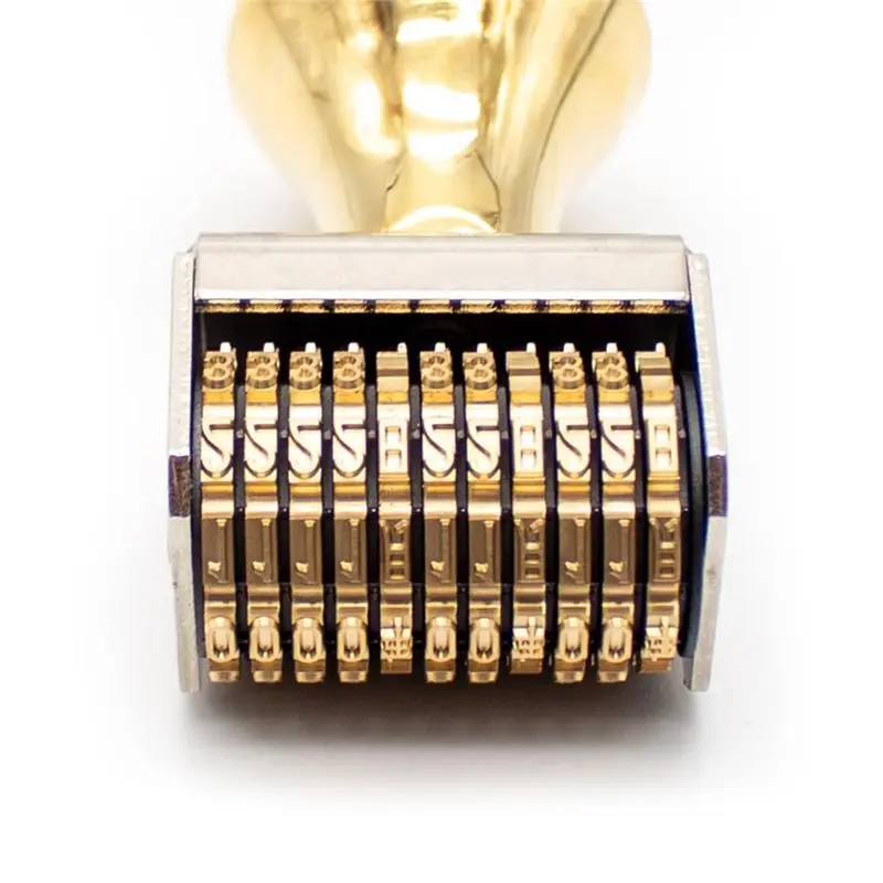 【HOUSEHOLD GOODS】Scrapbook Brass Date Stamp Adjustable Letter Code Stamp 5X37mm Diary Handbook