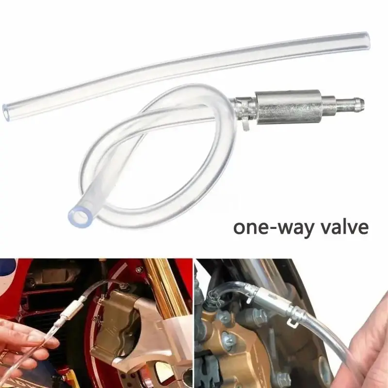 

Motorcycle Brake Bleeder Hose Kit | One-Way Valve Oil Extractor Tube With Aluminum Check Valve For Hydraulic Brake System