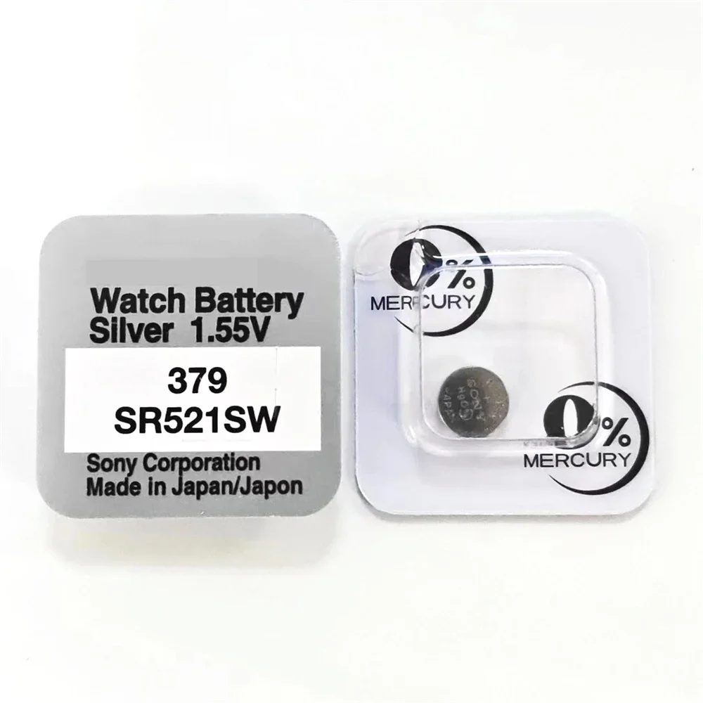 2-60 SZTUK oryginalnych baterii guzikowych SONY LR521 SR521 SR521SW 379A 379 179 SR63 1.55V Alkaline Coin Cell Silver Oxide Watch