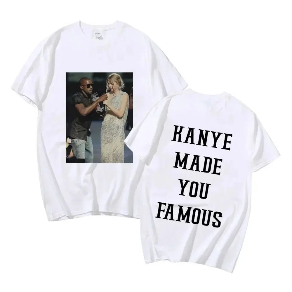 Kanye Make You Famous Tee uomo donna stampa maglietta in cotone Kanye West Drama maglietta a maniche corte magliette oversize estive top