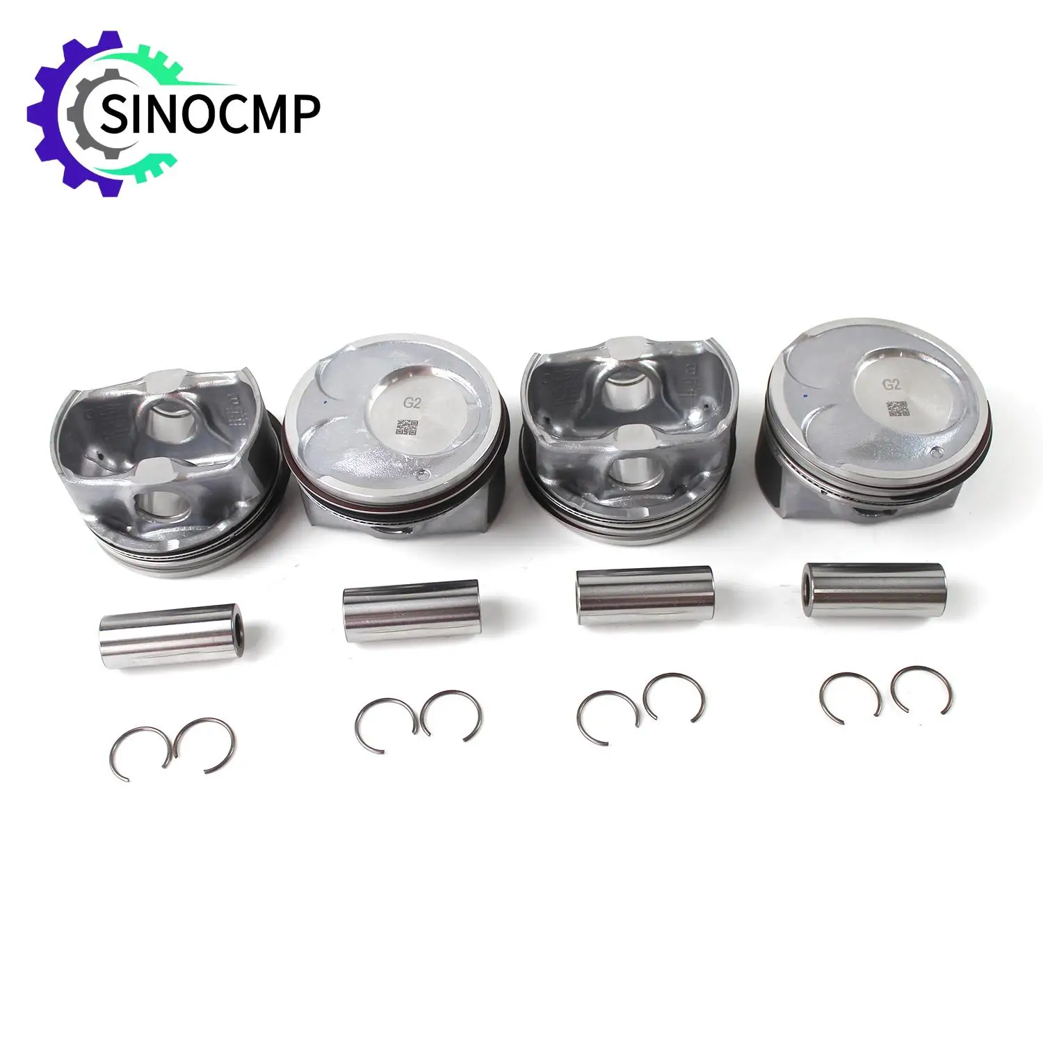 

G4NC 4Pcs Piston & Rings Kit 23041-2E210 for Kia Soul Forte Forte5 Forte Koup 2.0L 2014-2018 Car Engine Accessories Replacement