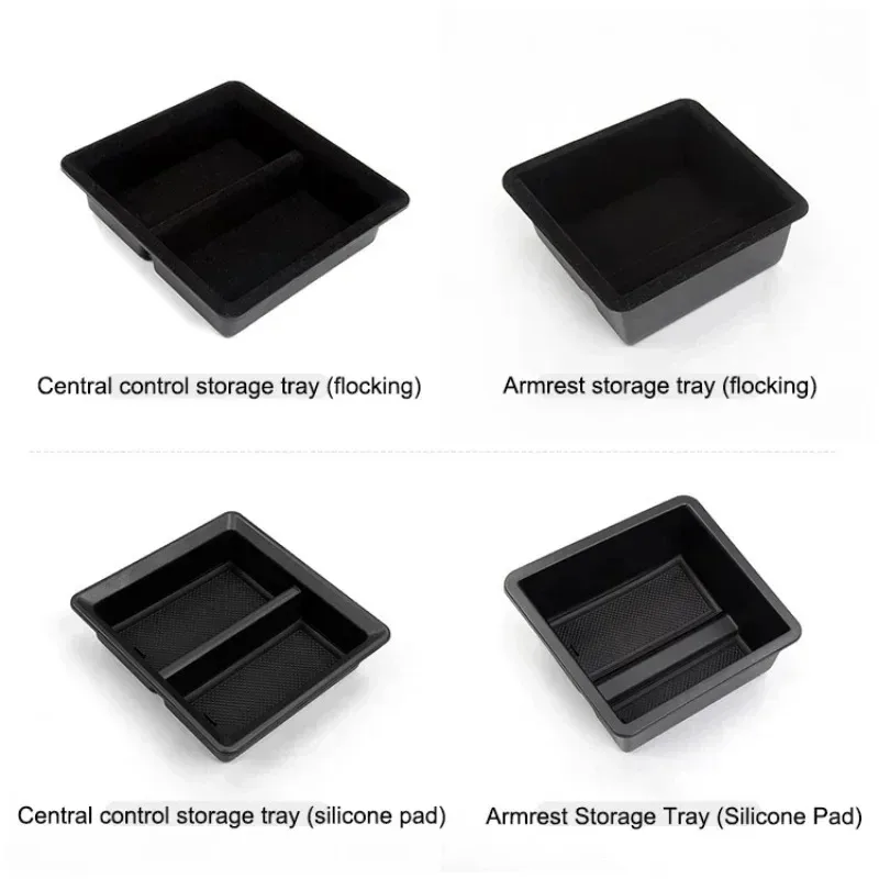 For Tesla Model 3/Y/3 Highland Model Y Juniper 2025+ Central Control Storage Box Organizer Tray Armrest Cubby Drawer Accessories view 6