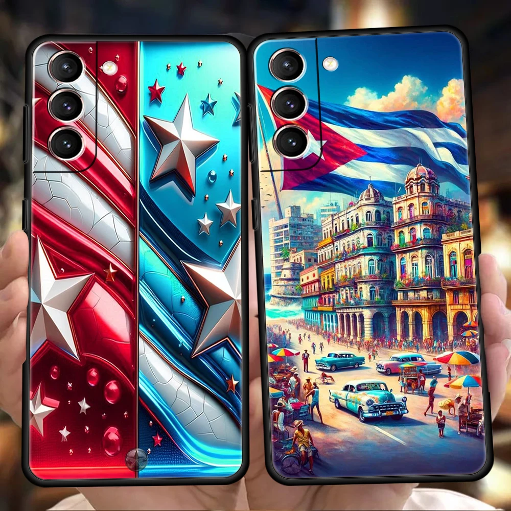 

Чехол для телефона Samsung Galaxy S25/S24/S23/S22/S20/S21/FE/Ultra/S10/S10E/S9/Plus/5G, мягкий чехол из ТПУ, чехол с флагом Кубы, художественная сумка Fundas