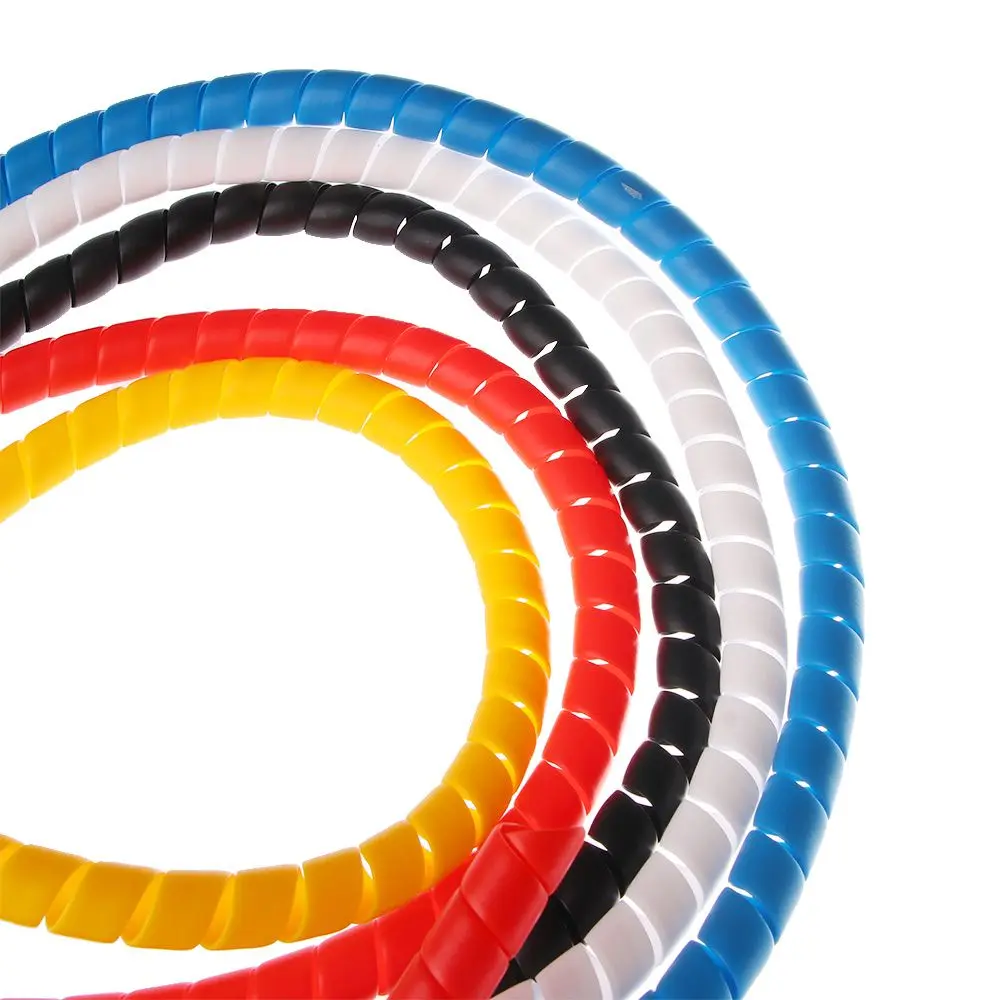 Colorful Wrap Tube Retardant Casing Cable Sleeves Spiral Wire Winding Pipe