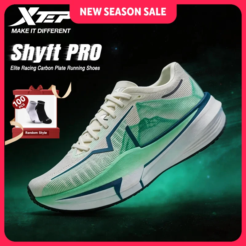 Мужские кроссовки Xtep Shyft PRO для бега и активного отдыха, быстросохнущие, профессиональные, с толстой подошвой и амортизацией, модель 874119110039
