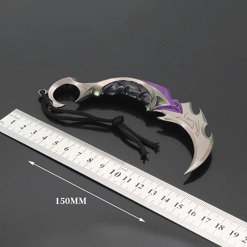 Valorant Waffe 15cm Nahkampf Reaver Karambit Messer Metall M4 Spiel Peripherie Samurai Schwert Legierung Modell Keychain Geschenke Spielzeug für jungen