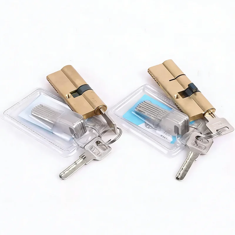Door Cylinder Biased Lock 65 70 80 90 115mm Cylinder AB Key Anti-Theft  Entrance Brass Door Lock Lengthened Core Extended Keys