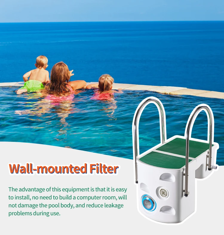 

PIKES PK8028 8026 New Design Wall Mounted Pipeless Acrylic Swimming Pool Filter With Pump And Chlorine Feeder On Sale