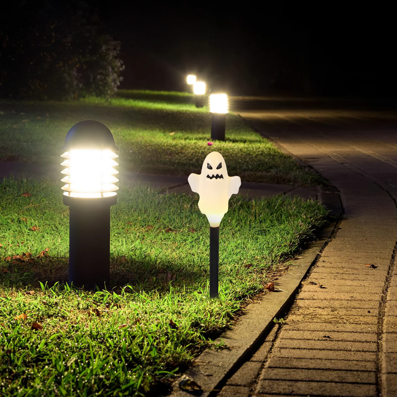 

1 set Ghost Stake Light: Led Halloween Decorations Outdoor Waterproof For Yard Garden Patio Unique Ghost Shape