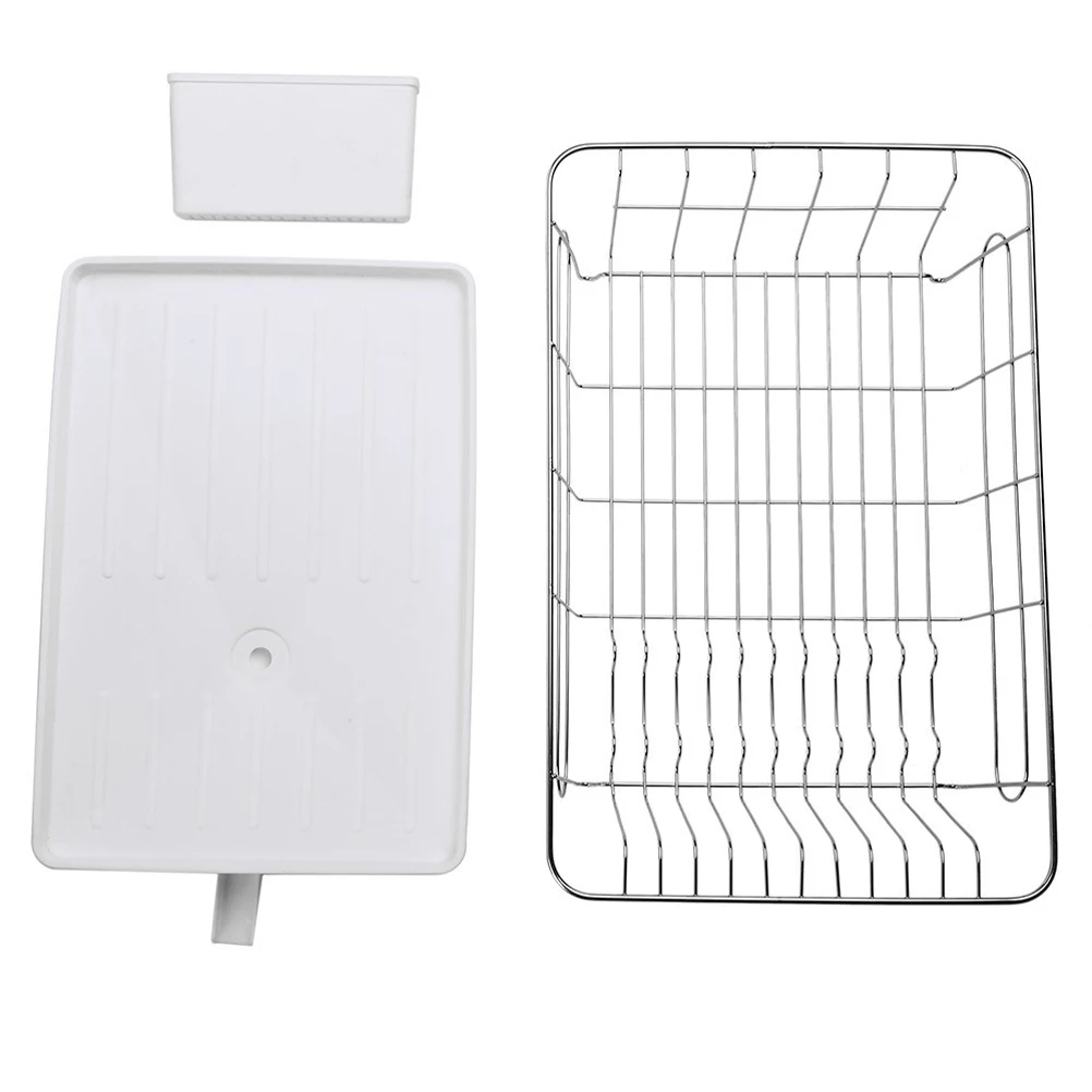 

Dish Drying Rack Stainless Steel Kitchen Utensil Rack Drain Holder Fruit Vegetable Storage Drainer Countertop Easy Install