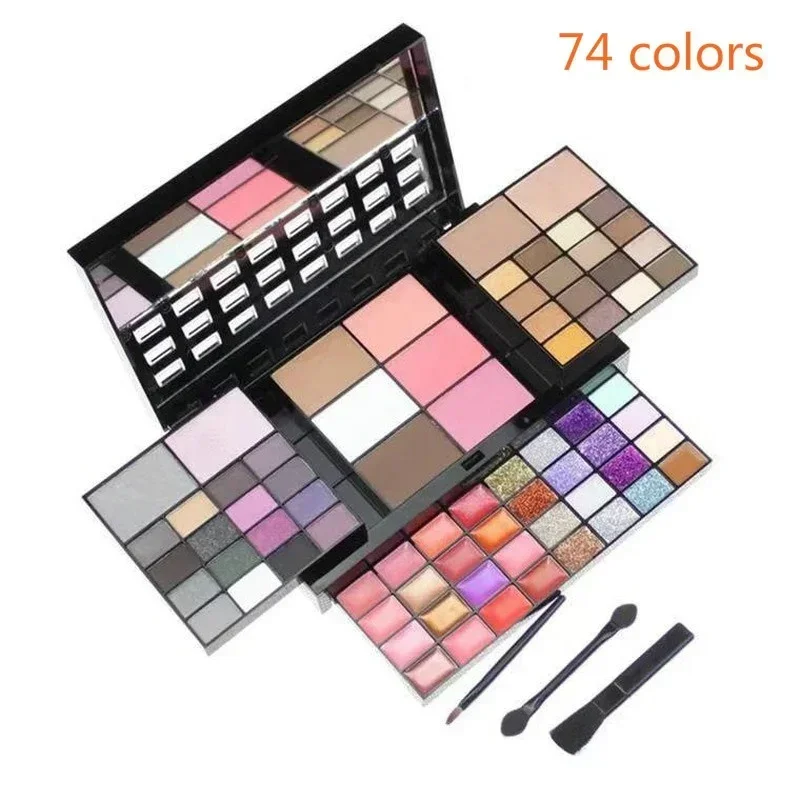 Paleta de sombras foscas Glitter para mulheres, impermeável, duradoura, pó pressionado, kit de cosméticos, ferramentas de maquiagem de moda, 40 cores, 72 cores, 78 cores