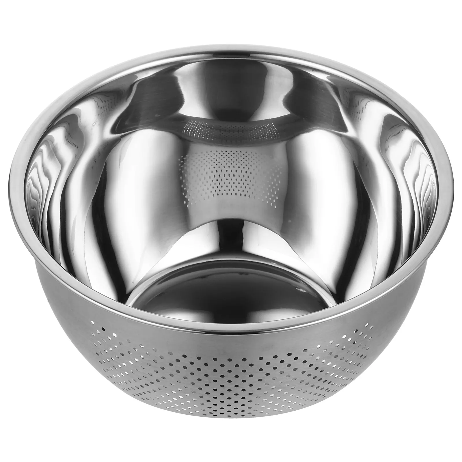 Stainless Steel Rice Washing Drain Basket Inclined Bottom Fast Drain Sink Colander for Vegetables