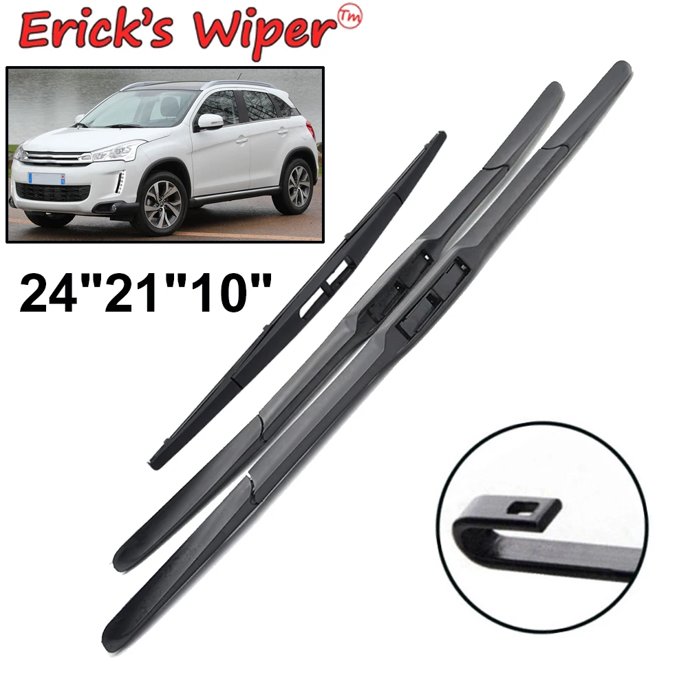 

Erick's Wiper Front & Rear Wiper Blades Set For Citroen C4 Aircross 2012 - 2017 Windshield Windscreen Window Brushes 24"+21"+10"