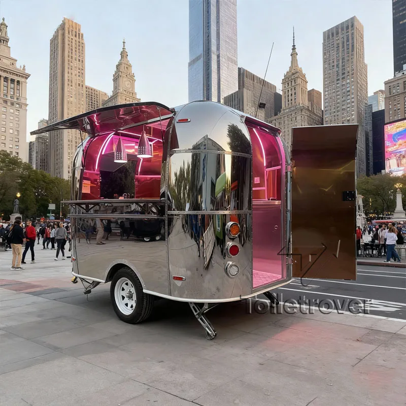 سترة كوكي جاهزة للسقف المستدير الأجنبي، بطاطس كروس، بطاطس مقلية، برجر بيتزا، معدات شاحنة الطعام