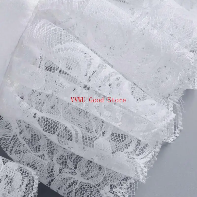 Afneembare ruches polsband voor meisjes kleding voor shirt of jurk