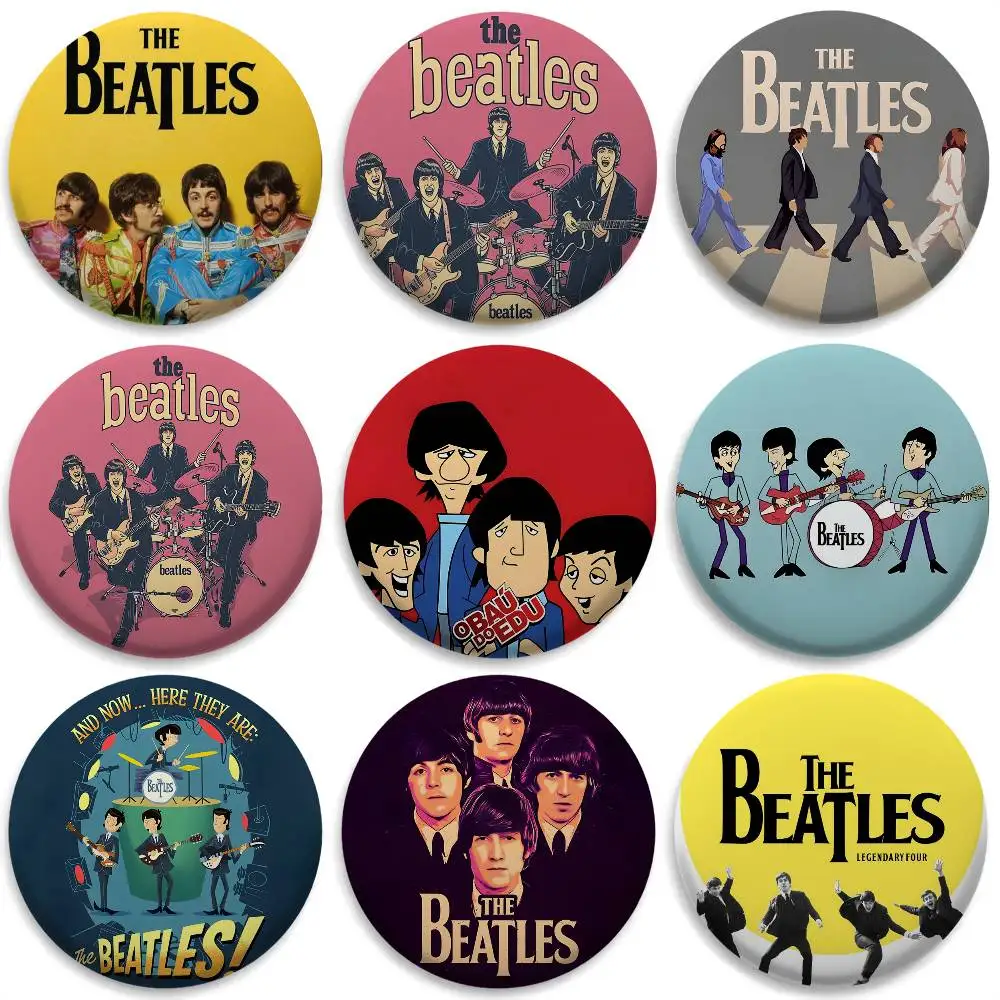 

The B-beatleS-Band Badges Round Exquisite Badge Brooches Creative Pins For Clothes Hat Backpack Gift Accessories