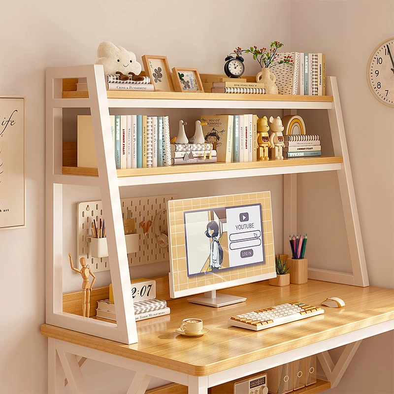 

Double-layer Desktop Shelves Furniture Home Desk Layered Book Shelf for Kids Simple Multifunctional Bookshelf Storage