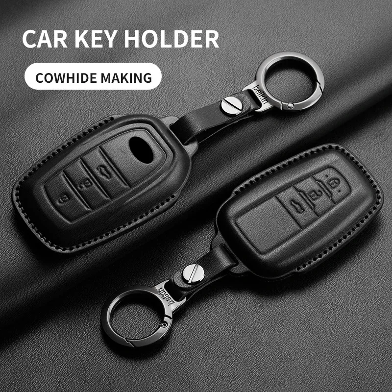 

Leather Car Key Case Cover For Toyota Corolla Prius Camry CHR C-HR RAV4 Altis Land Cruiser Prado Highlander4 Car Key Accessoires