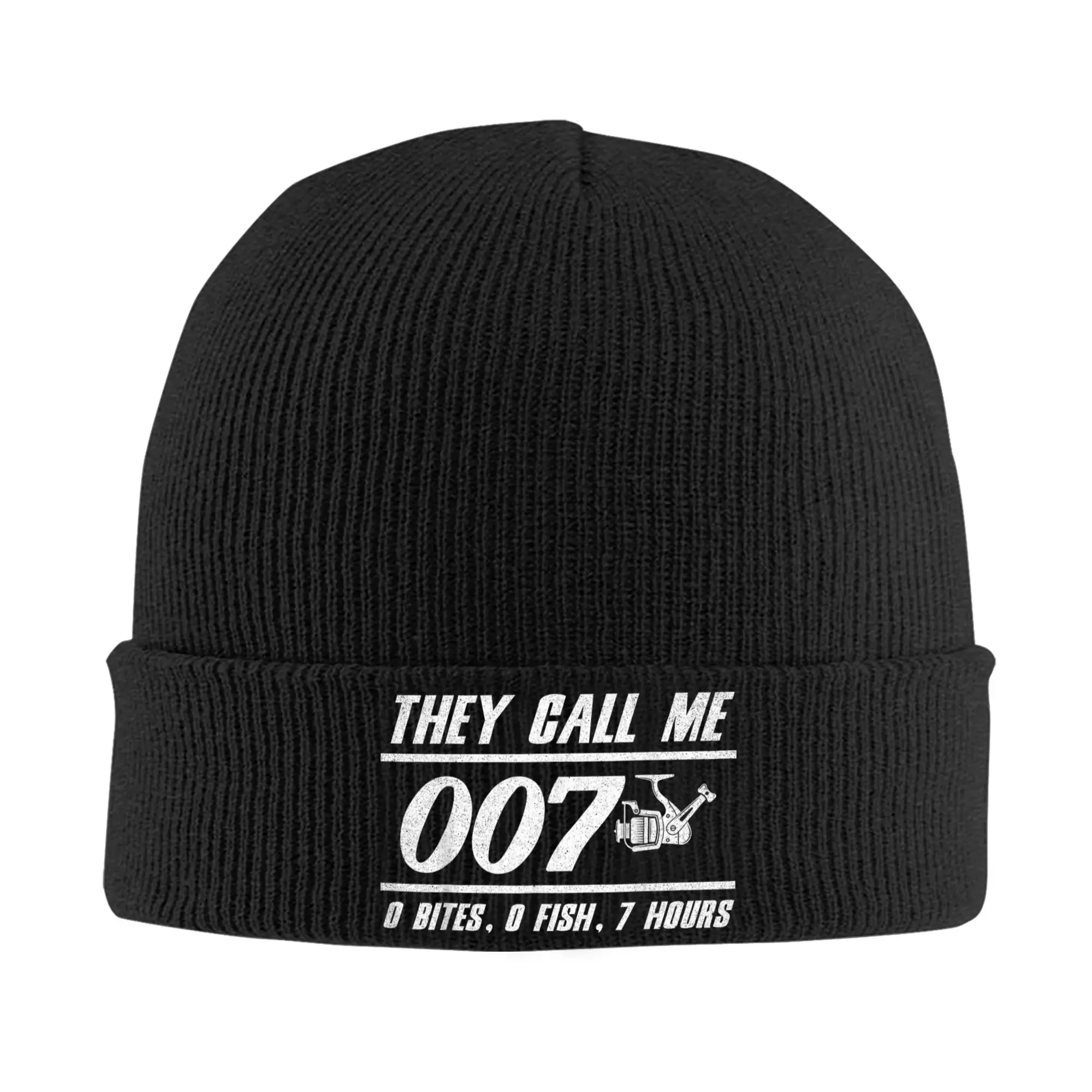 They Call Me 007 Fisherman Joke Dad Knit Hat Beanies Autumn Winter Hats Warm Unisex New Arrival Sarcastic Humor Cap Men Women