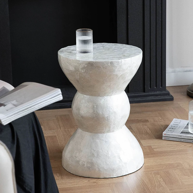 Exquisite Art Shell Tea Table,Luxury Coffee Table,Nordic Storage Desk,Home Decoration Living Room Side Table,Creative Furniture