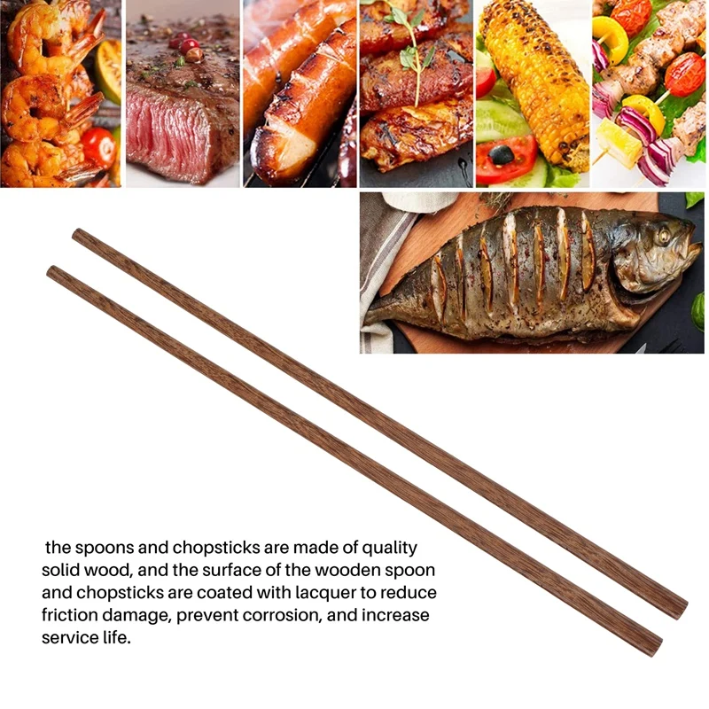 4 Pieces Japanese Long Handle Large Spoon Ramen Spoon Wooden Hot Pot Spoon Tortoise Shell Spoon Wood Rice Soup Dessert