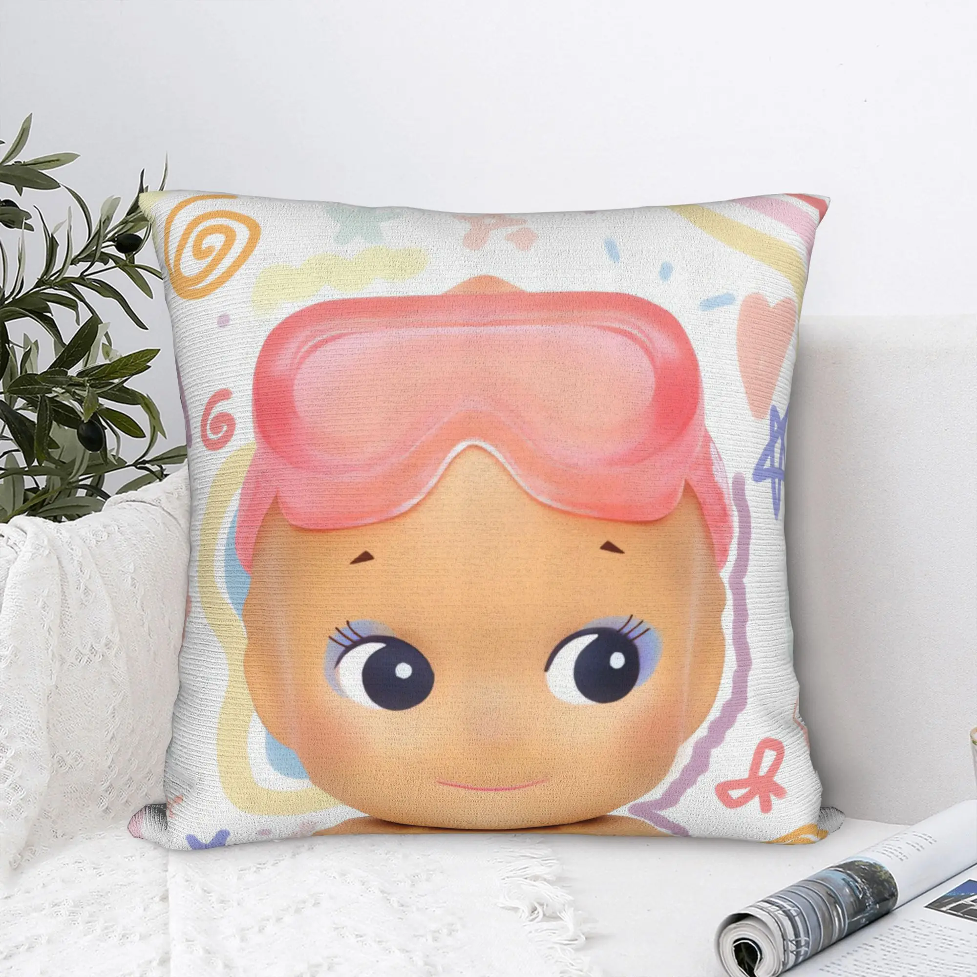 Lovely Sonnys Pillow Case Fruit Angels Various Retro Trendy Pillow Cover Graphic Pillowcases For Couch Sofa Bedroom