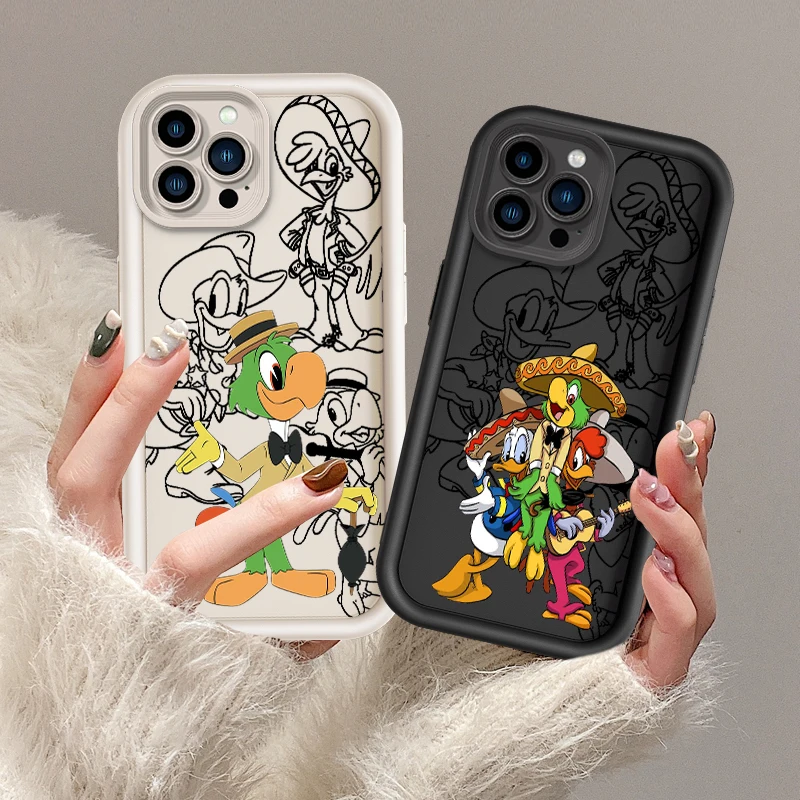 Disney The Three Caballeros Art Eye Ladder For Apple iPhone 15 14 13 12 11 XS XR X Pro Max Plus Soft Phone Case